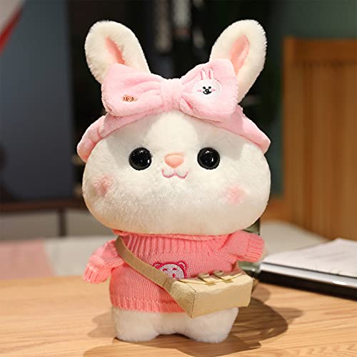 Qcotng Rabbit Stuffed Animal Soft Cute Bunny Plush Toy With 9 Outfits And Accessories To Diy Dress Up Clothes Best Birthday For Kids Girls Boys (12Inch/30Cm) (Rabbit, Multi Suit) #TOP4