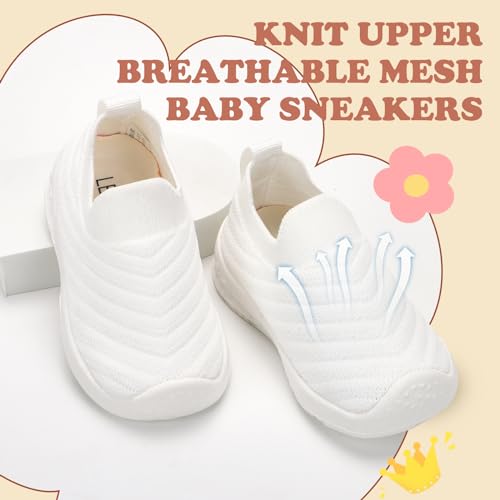 Breathable Baby Sock Shoes,Non-Slip First Walkers 6-24 months,Easy Put on Baby Walking Shoes, Flexible Mesh Toddler Sneakers Boys ,Baby Socks 12-24 months,Barefoot Infant First Steps Shoes,Baby Girl Shoes2