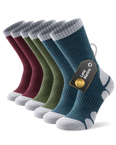 Alaplus Calcetines de lana merino muy cálidos, calcetines térmicos profesionales de invierno para hombre y mujer, 3 pares, 39-42