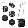 SPAHER Small Mens Leather Bag Handbag Shoulder Bag Business Messenger Bag Cross Body Casual Sling Organiser Travel bag with Adjustable Detachable Shoulder Strap Black #5