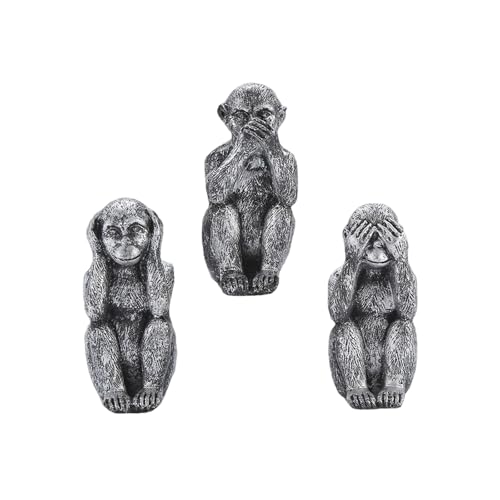 3 Statuette Scimmie.
