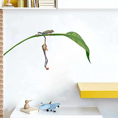 Vinilo decorativo de rana arborícola con ojos rojos miniatura 1