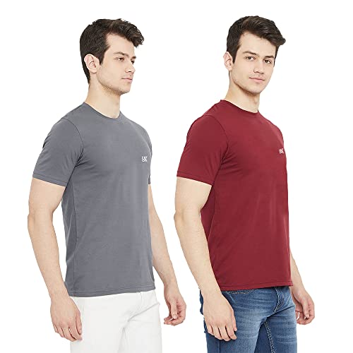 Image of Cotton Solid Regular Fit Half Sleeve T-Shirts for Men