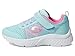 Skechers Unisex-Child Microspec Plus - Swirl Sweet Sneaker, Aqua/Pink, 4 Big Kid