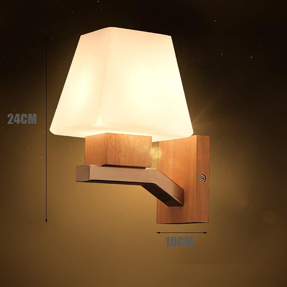 Wall lamp, モダンな北欧スタイルのシンプルな木工寝室の壁ランプベッドサイドランプナイトライト、クリエイティブインテリア装飾