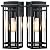 13.8'' Outdoor Wall Light Fixtures 2 Packs, Black Porch Lights Outdoor Lighting for House, Exterior Lighting Fixtures Wall Lanterns, Waterproof Modern Outside Sconce Lights for Patio Garage(No Sensor)