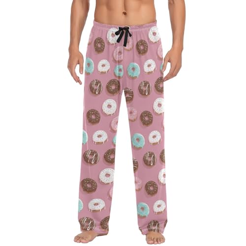 Laprad Men's Pajama Pants Lounge Comfy Pjs Bottoms Doughnuts Soft Sleep Pant with Pockets2