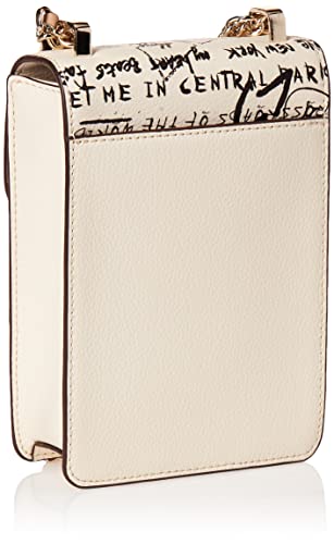DKNY Women's Elissa N/S Phone Cr Crossbody, White Graffiti, One Size - Image 3