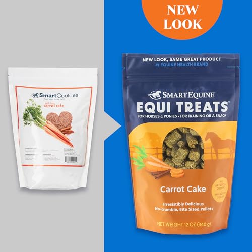 SmartEquine Equi Treats Carrot Cake Flavor, 4 lb Bag | Made with Beet Pulp & Alfalfa | High-Fiber Horse Treats | Low ESC & Starch | Bite-Sized | No Added Sugar | Cookies for Horses - Image 5