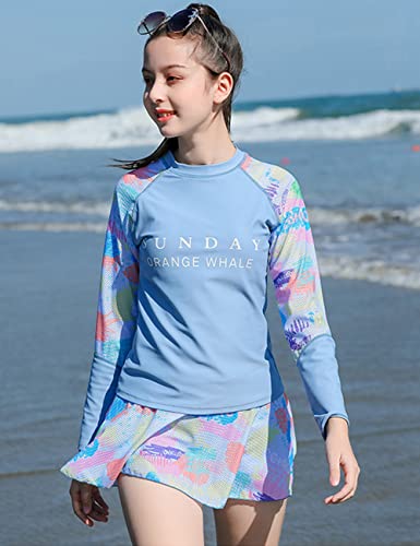 KORADI Girls Swimsuit Rash Guard Set 2-Piece Swimwear Bathing Suit 3-14 Years2