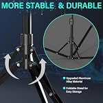 UBeesize 14'' Foldable Ring Light with 62'' Tripod Stand and Phone Holder, LED Selfie RingLight for iPhone with Remote, Circle Light for Tiktok/YouTube/Photography/Makeup/Live Stream