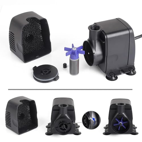 YAOBLUESEA 800L/h 16W Garten Springbrunnenpumpe Teichpumpe Wasserspielpumpe Bachlaufpumpe Wasserpumpe Fontäne