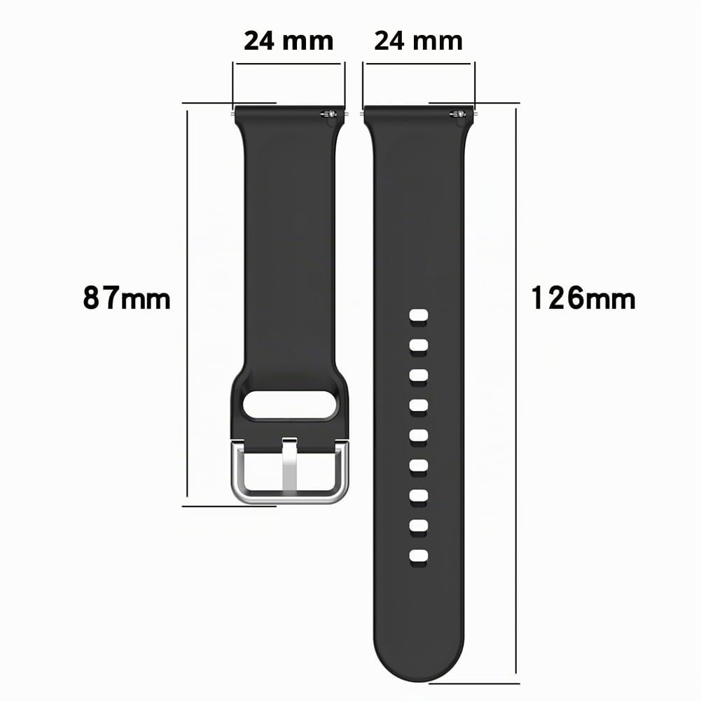 24MM Cinturini Compatibili con Ticwatch pro 5 Cinturino Sport Cinturino in Silicone Cinturini di Ricambio per iTOUCH AIR3