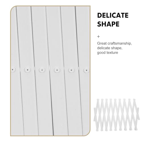 Celosía extensible de plástico blanco para jardín exterior y soporte modular de pared vertical 4