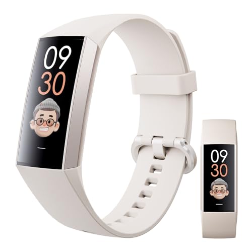 Yuxier Rastreador de salud con contador de calorías por pasos, podómetro, frecuencia cardíaca 24/7, oxígeno en sangre, presión arterial, monitor de sueño, IP67, impermeable, reloj inteligente para