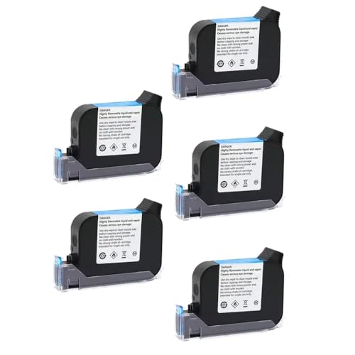 Cartouche d'encre JS12 noire lot de 5 pièces pour imprimante jet d'encre portable