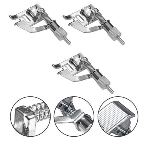 3 piezas pie prensatelas metálico para máquina de coser miniatura 7