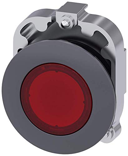 Bouton-poussoir lumineux Siemens rouge 30 mm métal mat IP69K