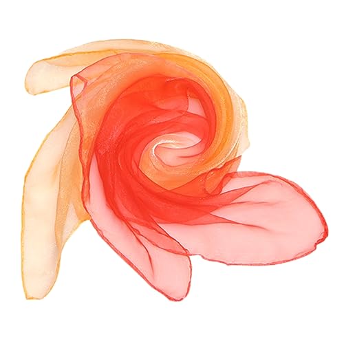 COLLBATH Square Dance Silk Scarf Gradient Scarf for Women Boys and Girls Performance Square Juggling Musical Play Reusable Washable