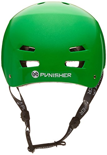 Punisher Skateboards Pro 13-Vent Dual Safety Certified BMX Bike and Skateboard Helmet, Bright Neon Lime Green, Youth/Teen 9+ - Thumbnail 4