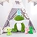 MorisMos Big Frog Stuffed Animal Plush Toys,Large Green Mommy Frog Toy and 4 Baby Toads for Kids,Cute Plush Toad Toys,Soft Green Stuffed Animals Gift for Girls Boys Christmas Baby Shower Birthday