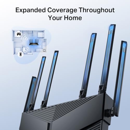 Image of TP-Link Archer AX56 New AX3000 Gigabit Wi-Fi 6 Router, Dual-Band 2402 Mbps + 574 Mbps, OFDMA, Beamforming, HomeShield Security, EasyMesh Compatible, Ideal for Gaming, Streaming & Smart Homes.