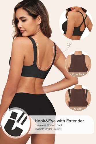 Image of HORISUN Wireless Bras for Women Soft Comfortable No Underwire T Shirt Bra Seamless Full Coverage Bras with Support