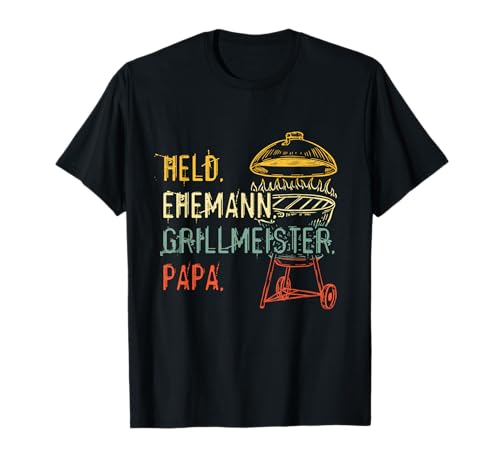 Herren Vater Grillmeister Papa Grillschürze Lustig Grillen Vatertag T-Shirt