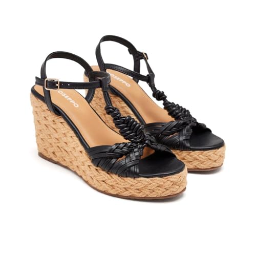 GIOSEPPO Sandalias Piel CUÑA Yute Castine