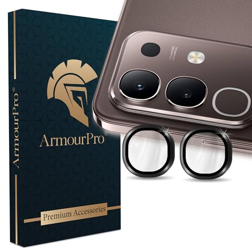 Image of ArmourPro Camera Lens Protector for Vivo Y31 Pro (6.72 Inches) Tough HD Individual Aluminum Alloy Rings 9H Camera Cover, Scratch-Resistant,Camera Lens Protection| Black, 1 Pack