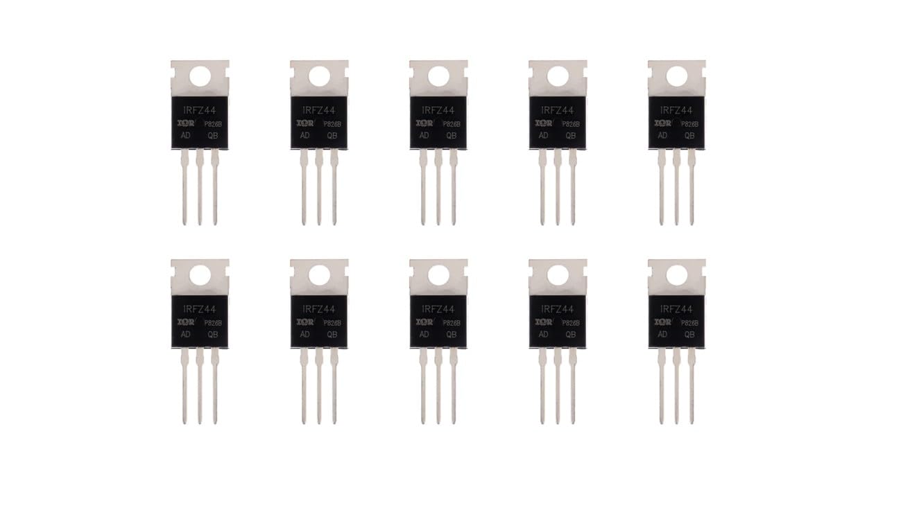 IRFZ44n Mosfet To-220 High-Power Switching N-Channel 49Aamp 55Volt Transistor Sic irf z44 N-Channel Rectifier Power Mosfet Transistor IRFZ44NPBF z44 mosfet - Pack of 10-image-7