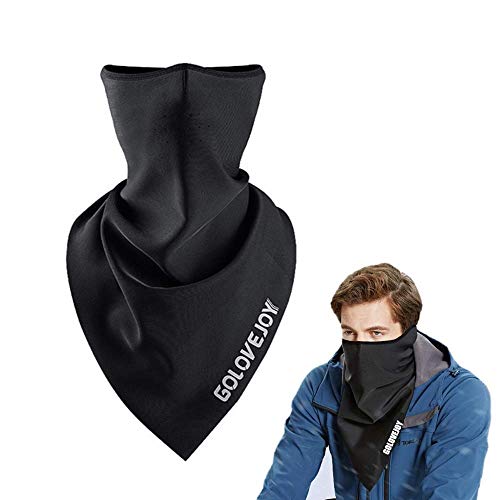 Winter Neck Gaiter, Warmer Face Mask for Cold Winter Thicken Soft Elastic Fleece Skiing Face Scarf Mask for Snowboarding Ski Motorcycle Running Black