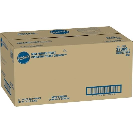 Pillsbury Cinnamon Rush Mini French Toast, 2.64 Ounce -- 72 per case.