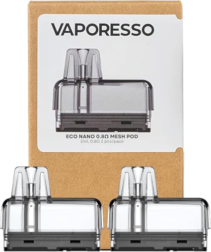Vaporesso ECO Nano Pod Cartridge 6ML /10 ml for ECO Nano Kit ECO Nano/ECO Nano 2/ECO Nano Pro Kit/Eco Nano Plus Kit,2 pcs - No Nicotine No Liquid