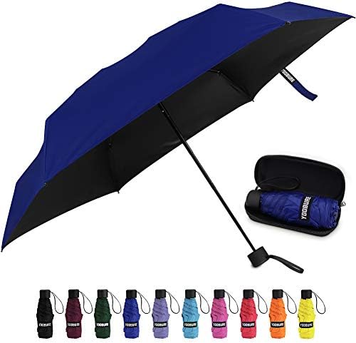 Yoobure Small Mini Umbrella with Case Light Compact Design Perfect for Travel Lightweight Portable Parasol Outdoor Sun&Rain Umbrellas