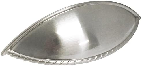 15 Pack Satin Nickel 3 3/4" Inch (96mm) Hole Centers Kitchen Cabinet Drawer Hardware Rope Cup Pulls 8237-96