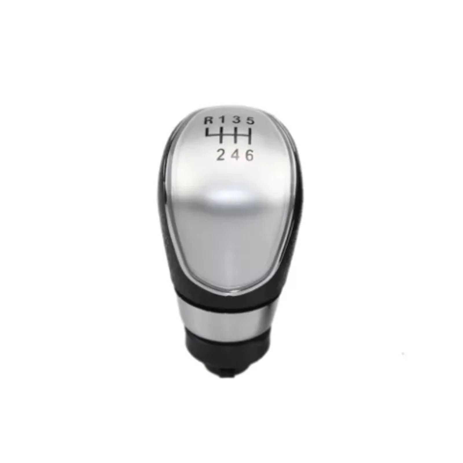DWTNMEX Gear Shift Knob for Focus for Mondeo 5/6 Speed Gear Shift Handball Head Identification Manual Transmission Cars(Silver lid 5-Speed A)