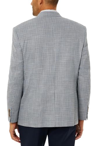 Lauren Ralph Lauren Mens Plaid Classic Fit Two-Button Blazer Gray 44L2