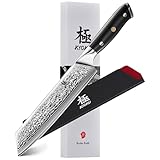KYOKU Kiritsuke Chef Knife 8.5' - Shogun Series - Japanese Style VG10 Steel Core Forged Damascus Blade - with Sheath & Case