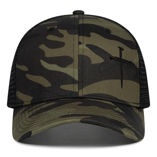 Image of Christian Hats for Men Women,Jesus 3 Nail Cross Hat Christian Religious Gifts for Birthday /Christmas