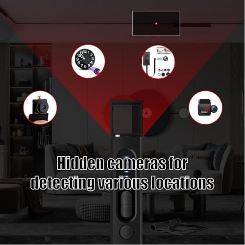 Image of Hidden Camera Detector, Anti-Spy Detector, Hidden Device GPS Detector, Camera Detector, Bug Detector, Privacy Protector, Signal Scanner for Hotels Office Home Travel, 5 Levels Sensitivity (B72)