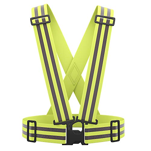 AYKRM Chalecos de Seguridad Alta Visibilidad Reflectores Deportes (S-XL, Amarillo2)