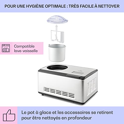Klarstein Eismaschine, Softeismaschine für Joghurt, Softeis & Frozen Yogurt, Ice Cream Maker mit WiFi/App-Funktion, Eismaschine mit Kompressor, Selbstkühlend, Hausgemachtes Speiseeis & Sorbet, 180W – Bild 6