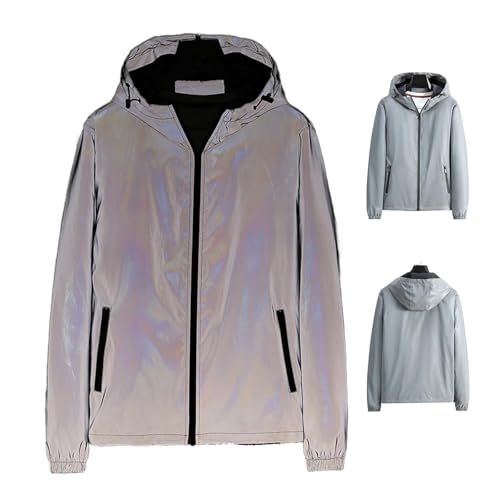 Chromashift Windproof Reflective Jacket – Color-Shifting Spring Windbreaker For Daily Wear, Night Runs & Rides
