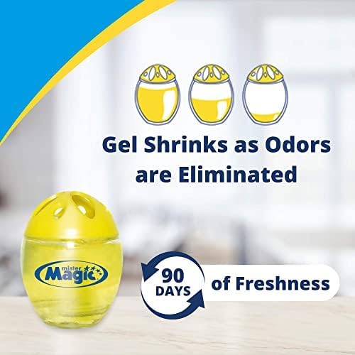 Miniatura 4 de Mister Magic Absorbedor de olores para refrigerador, gel de fórmula de vinagre natural, desodorante de nevera inodoro, neutraliza los olores de los