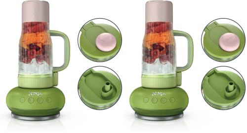 Image of Ninja BlendBOSS Personal Blender, 26oz Tumbler, 1200PW, Watermelon, DB351GN (Pack of 2)
