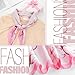 Ymapinc Silk Neck Scarf for Women - 27.5x27.5 inch Pink and White Satin Printed Scarf for Women Hair, Soft Lightweight Fashion Square Bandanas