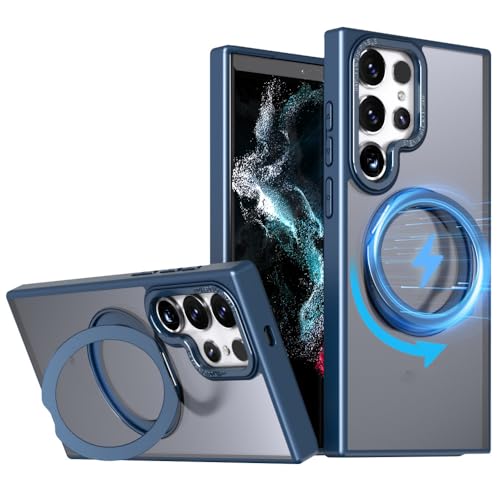 Coque rigide antichoc Samsung S22 transparente TPU bleu marine
