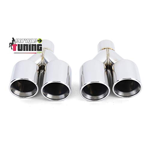 4 SORTIES ECHAPPEMENT DUPLEX SPORT CHROME SERIE 5 F10 F11 F12 F13 (05428)