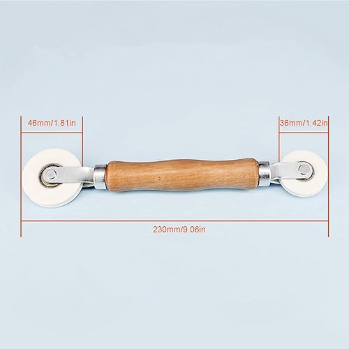 Miniatura 4 de Herramienta de rodillo de tira LED herramienta de instalación rápida de luz para sistema de canales LED en forma de U mango de madera y ruedas de
